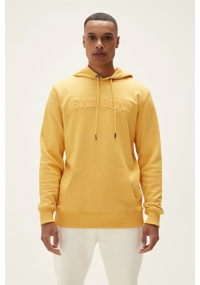 Bad Bear Pucker Bear Hoodie Erkek Sweatshirt-25267 Sarı