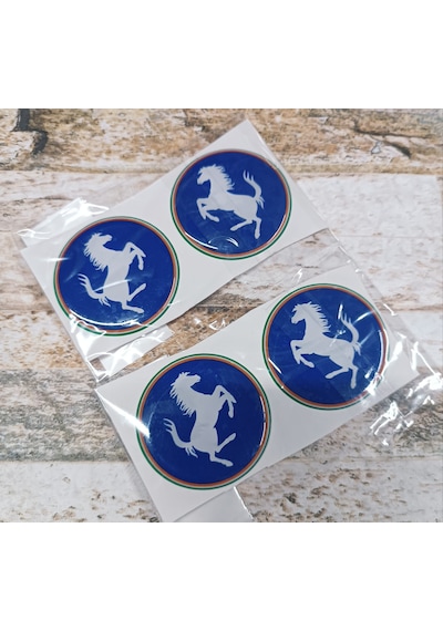 Sticker Mavi Slikonlu Ferrarı 4x