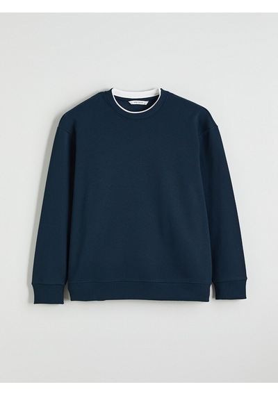 Lcw Vision Petrol Bisiklet Yaka Erkek Kalın Sweatshirt