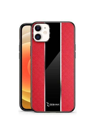Apple İphone 12 Uyumlu Kılıf Premium Deri Kılıf Kırmızı