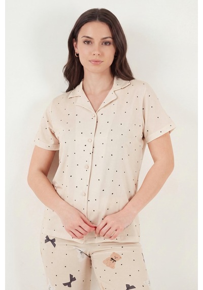 Lela Bayan Pijama Takımı 65770110 Bej