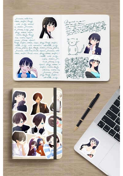 Boku No Kokoro No Yabai Yatsu Anime Telefon Laptop Bujo Yapışkanlı Folyo Sticker Paketi 23 Adet Çok Renkli