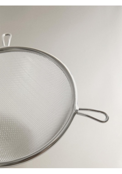 Mucit Home Çift Kulaklı Shake Süzme Süzgeci Konik Huni Süzgeç Kokteyl Süzgeci 12 Cm Gri