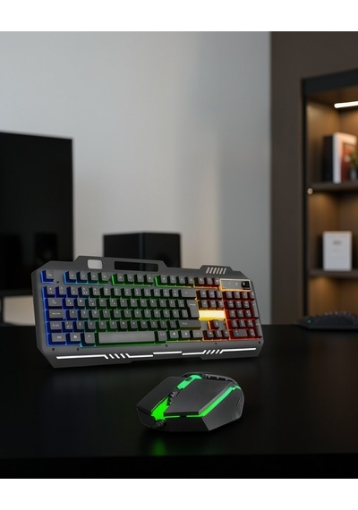 Rgb Işıklı Mekanik Gaming Klavye Seti Uczzzpg8018klavyeeeee2