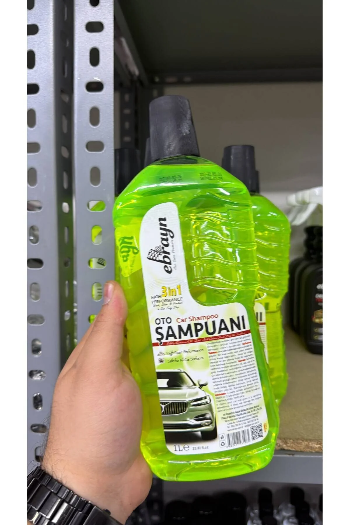 Premium Oto Araç Şampuanı Yıkama Şampuanı 3'in1 - 1 Litre