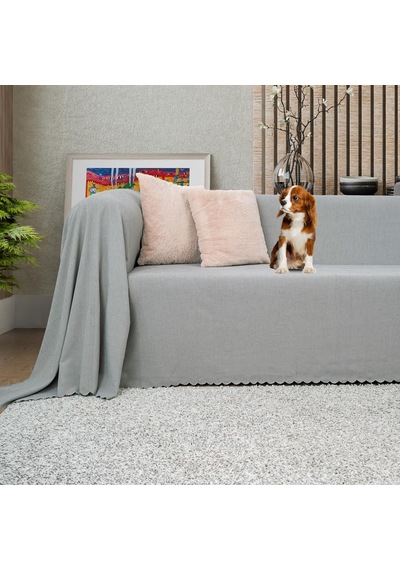 Koltuk Örtüsü Şönil Kaymaz Çift Taraflı Çekyat Örtüsü Koltuk Şalı 175x300 - Taş Diğer