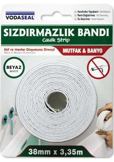 Vodaseal Su Geçirmez Sızdırmazlık Bandı Beyaz - 38 Mm X 3.35 M.