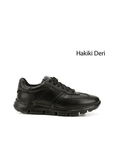 Gönderi(R) Erkek Siyah Bağcıklı Hakiki Deri Sneaker Ddma83531690 Siyah