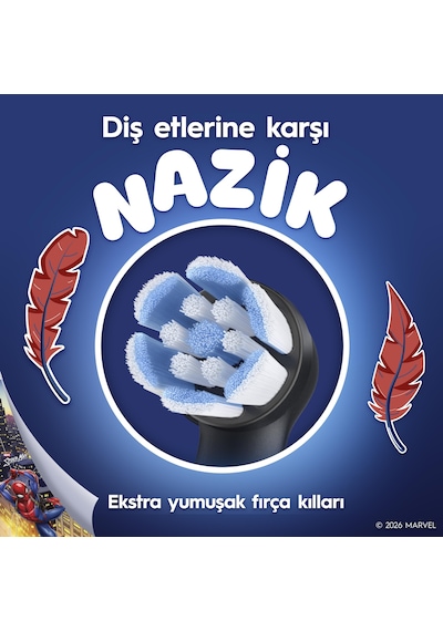 Oral-b İo Çocuk 6+ Marvel Spider Şarjlı Diş Fırçası Yedek Başlığı 4 Adet