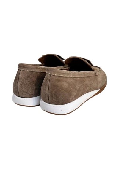 Tufan Shoes Vizon Hakiki Süet Deri Toka Detay Comfort Günlük Ayakkabı Vizon