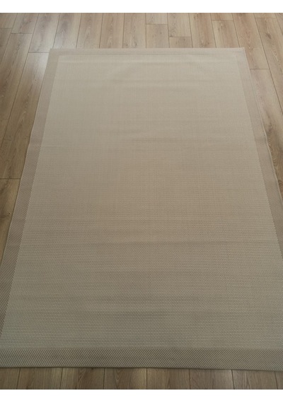 Çam Halı Sisal 9327 Bej / Krem Bordürlü Jüt Sisal Kilim