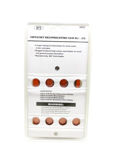 Nalburkent Huidelong Tilki Kuyruğu Testere Bıçağı Seti Takımı 10'lu Ağaç Metal Kemik