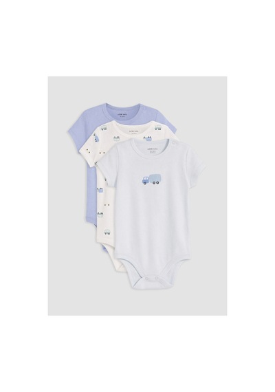 Lc Waikiki Alıta Cıty Farkıyla Lcw Baby Mavi Baskılı Erkek Bebek Çıtçıtlı Body 3'lü Mavi - 929719862 Mavi