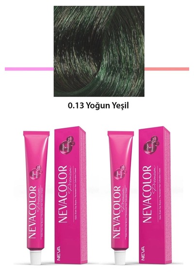 Hubrendy Tedarik 2 Li Set Premium 0.13 Yoğun Yeşil - Kalıcı Krem Saç Boyası 2 X 50 G Tüp