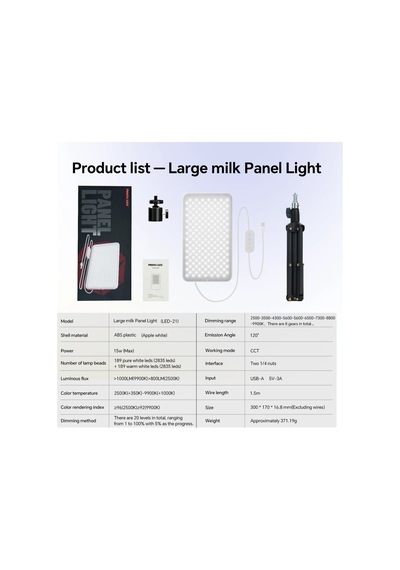 Milkglow Pro Soft Panel Led Video Ve Fotoğraf Işığı - Ls-103pl-02