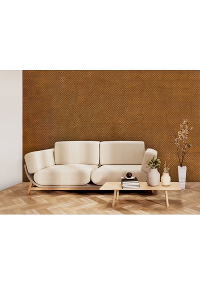 3 Boyutlu Duvar Paneli Kabartmalı Puantiye Desen Pvc 41x41 Cm/ 6 Adet /1 M² Altın Meşe