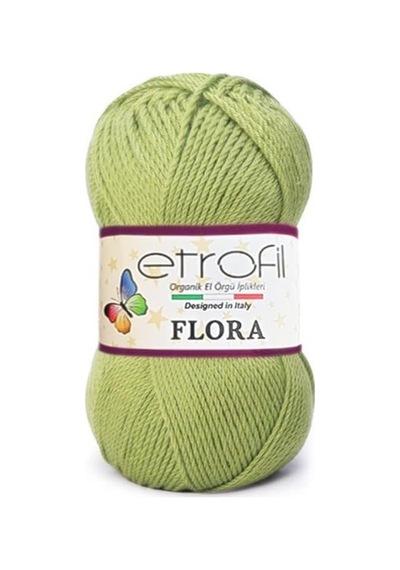 Tr Etrofil Flora Patiklik Çoraplık El Örgü İpi 70490 Çimen Diğer