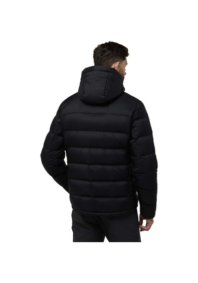 Jack Wolfskin Erkek Outdoor Montu Nebelhorn Down Siyah Kapüşonlu Renkli Siyah