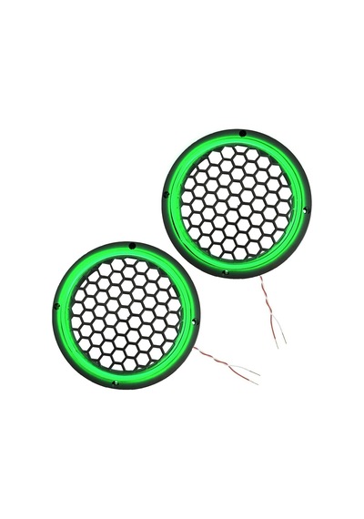 Ledli Hoparlör Kapak 20cm 2adet 12v Pk-5051, Yeşil