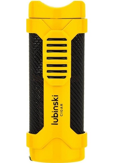 Lubinski Cigar Sehpa Kapaklı Delicili Tek Torch Puro Çakmağı Sarı