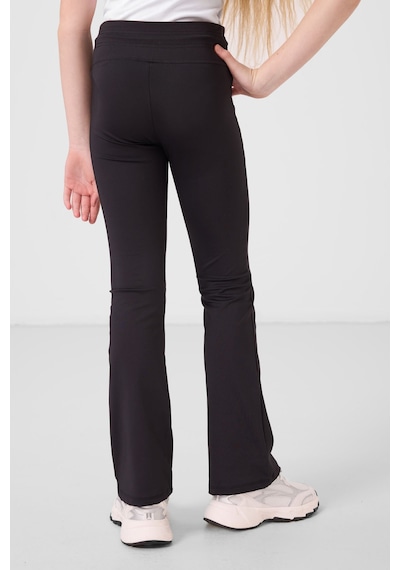 Tommylife Siyah Esnek Standart Fit Basic Performans İspanyol Paça Kız Çocuk Tayt - 75193 Siyah