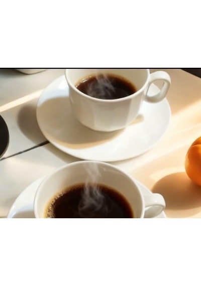 Ayrex Kütahya Porselen Bevel 190 Cc/ml 6 Kişilik Çay Duble Türk Kahve Fincan Takımı 12 Parça Cappuccino Latte Moc Diğer