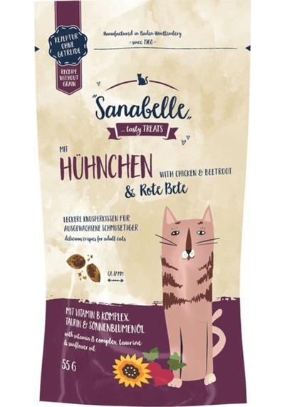 Sanabelle Crispies Tavuklu Ve Pancar Köklü Kedi Ödülü 55 G