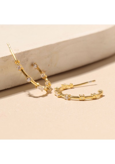 Luna Zirkon Küpe 717051 Gold Gümüş