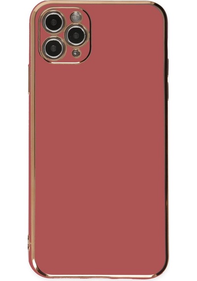 Apple Uyumlu iPhone 11 Pro Max Kılıf Volet Silikon Kırmızı,