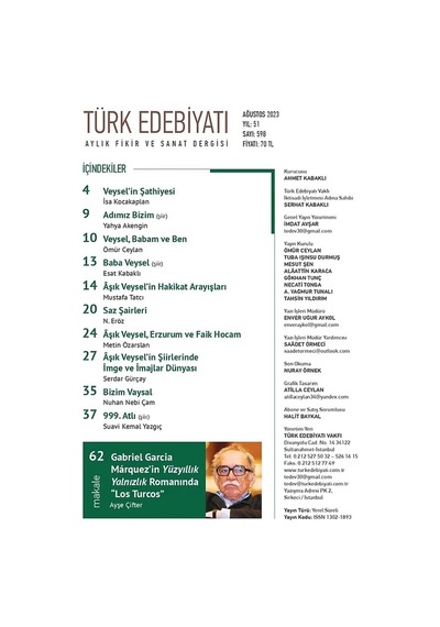 Türk Edebiyatı 598.Sayı Ağustos 2023