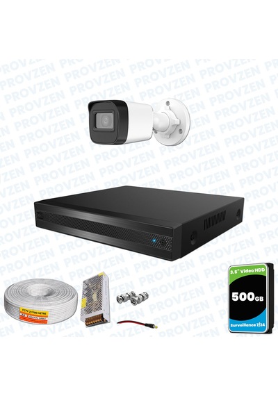 Provzen Hikvision Rv 1 Kameralı Full Hd Geniş Açı Güvenlik Kamerası 500gb