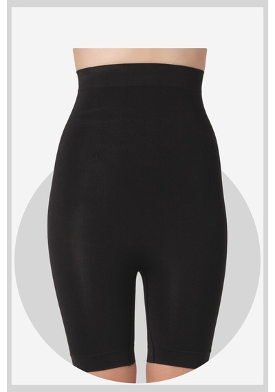 Push-up Detaylı Toparlayıcı Siyah Şort Korse 9s01 Siyah