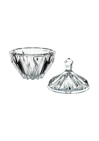 Kristal Kapaklı Şekerlik Kase 18 Cm Ağız Çapı