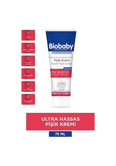 Biobaby Bebek Pişik Kremi %40 Çinko 75 gr - Organik Kır Iğdesi Yağı Ve Zeytinyağı Içerir