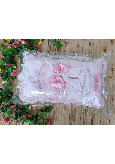 Yenidoğan Pembe Dantelli 3'lü Bebek Alt Açma Minderi- Kundaklı & Yastıklı Bebek Yatağı - My Princess