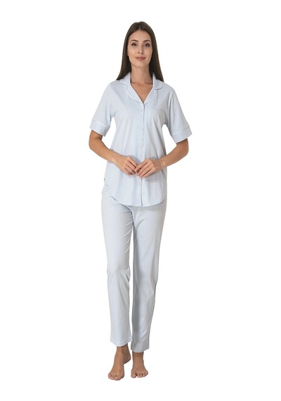 Effortt Lohusa Pijama Takımı Mavi - 8067 Mavi