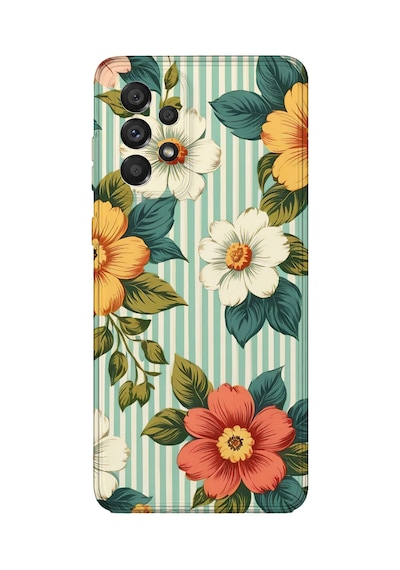 Samsung Galaxy M52 Uyumlu Baskılı Şeffaf Telefon Kılıfı Koleksiyon: Pastel Flowers 4