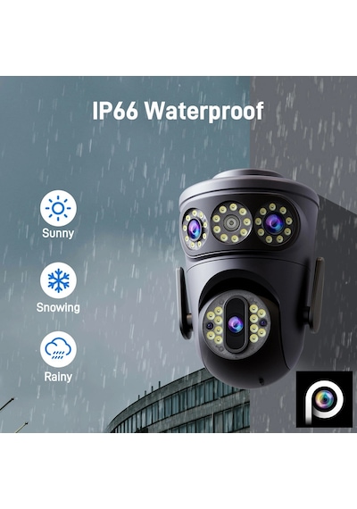 Mpıa Mario 8mp 2 Kamera Ptz Wifi Ip 4x Zoom Hareket Takipli Renkli Gece Görüşlü