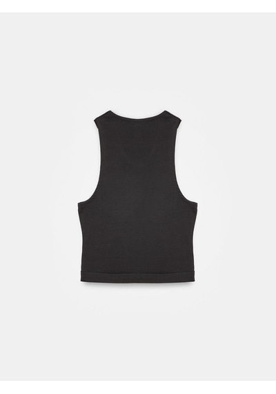 Dilvin 32941 Kolsuz Crop Top-siyah