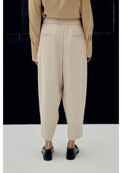 Sateen Talia Pantolon - Bej-137097 Bej
