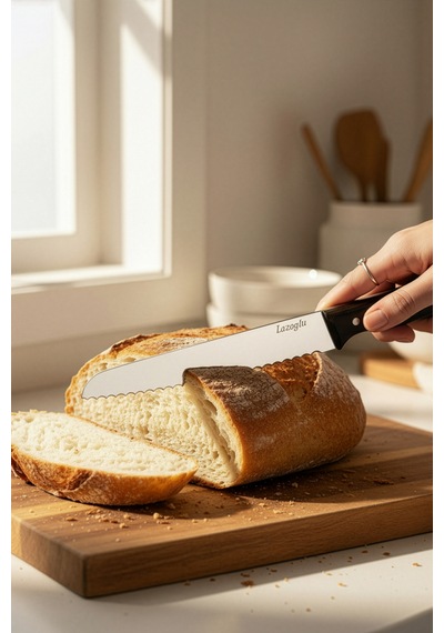 Breadmaster -tırtıklı Uzun Dilimleme Bıçağı Ahşap