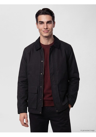 Lcwaıkıkı Classic Siyah Regular Fit Kontrast Yaka Erkek Mont Lcwaıkıkı Classic Siyah Regular Fit Kontrast Yaka Erkek Mont