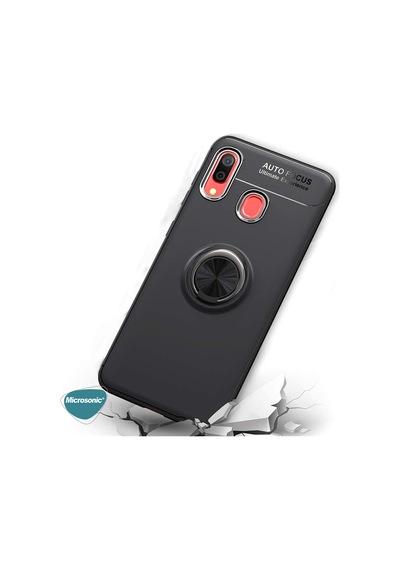 Microsonic Samsung Galaxy Uyumlu A10s Kılıf Kickstand Ring Holder