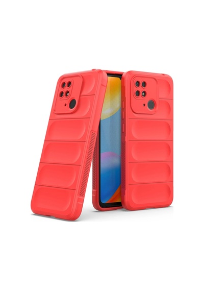 Flzdgnkr Newface Xiaomi Redmi 10c Kılıf Optimum Silikon - Kırmızı