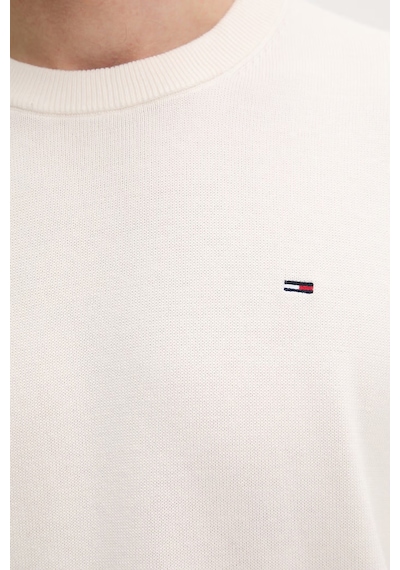 Tommy Jeans Pamuklu Regular Fit Bisiklet Yaka Kazak Erkek Kazak Dm0dm22853 Ybh Beyaz