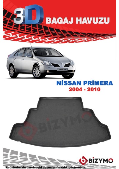 Nissan Primera Sedan 2004-2010 3D Bagaj Havuzu Bizymo