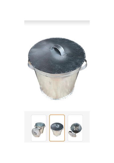 Kül Kovası Kapaklı Odun Kömür Şömine Kovası