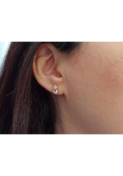 Sirius Pırlanta Ve Oval Morganite Taşlı Saga Küpe  0817E0054