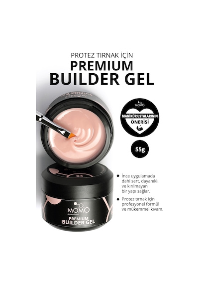 Momo Professional Premium Builder Gel Protez Tırnak Jeli No.04 Bej 55 gr