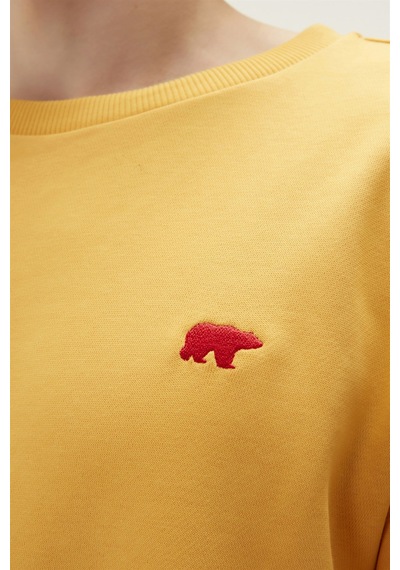 Bad Bear Round Crewneck Erkek Sweatshirt-25281 Sarı